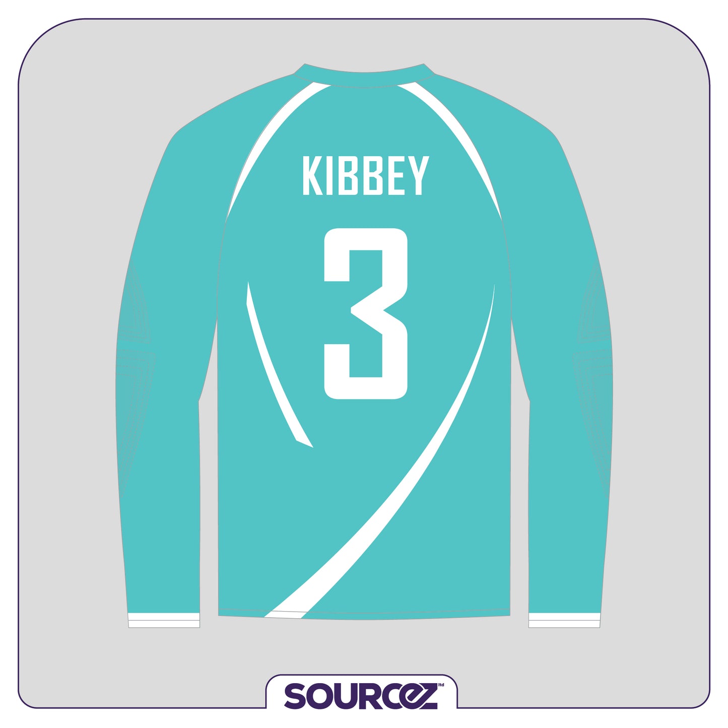 Euro Doctors Teal White Longsleeve Goalie Top