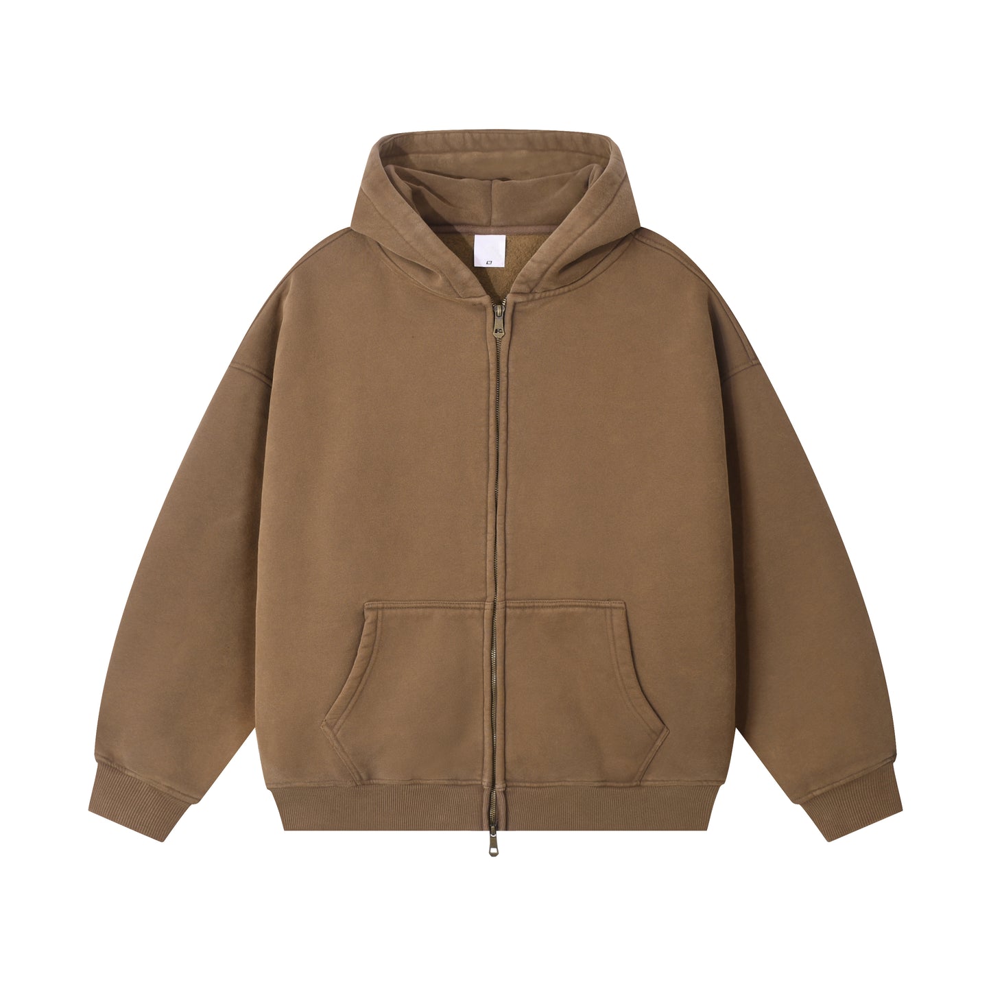 Medium 350gsm Smooth Blend Zipped Earthed Hoodie - Adult