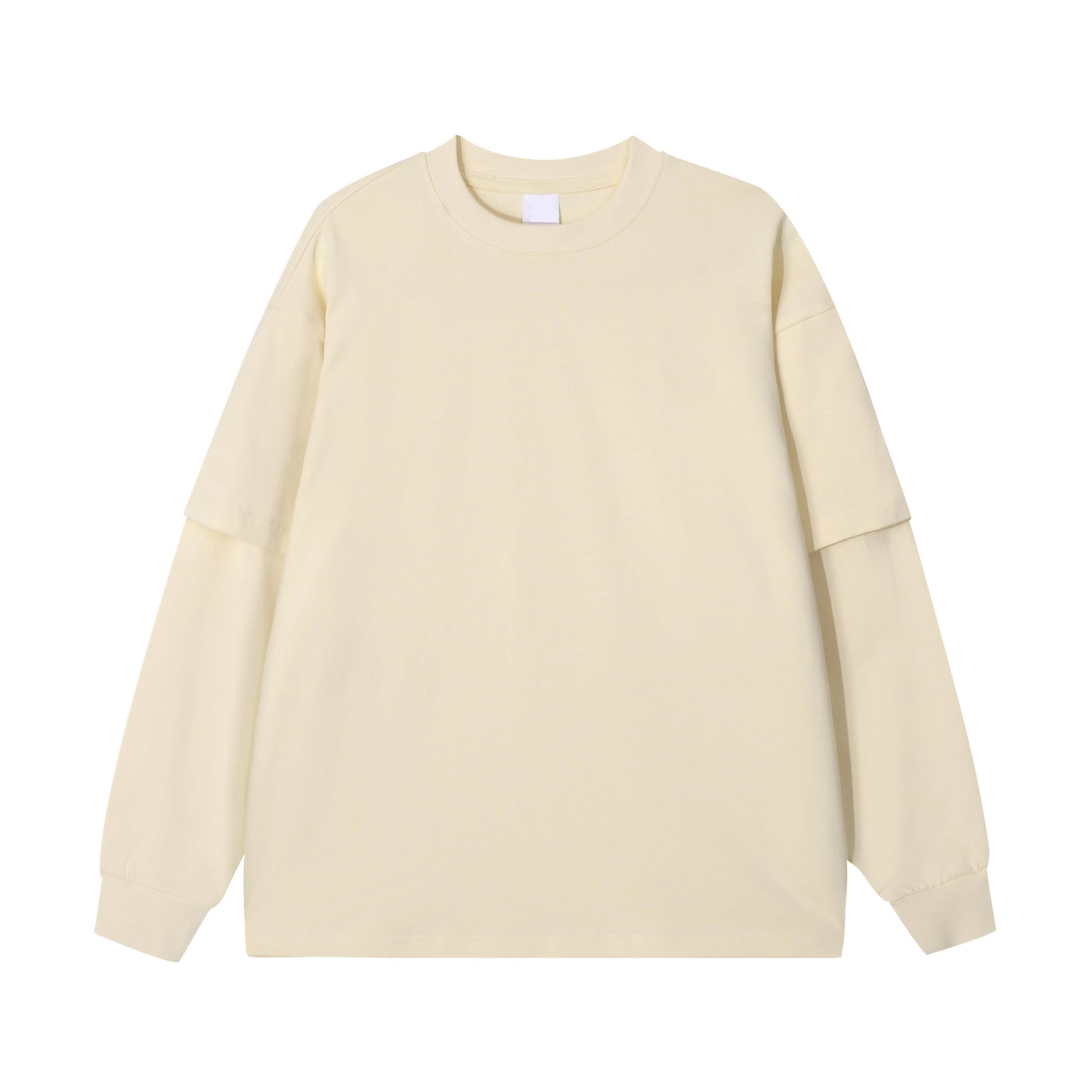 Heavy 300gsm Oversized Fake Long Sleeve Tee - Adult