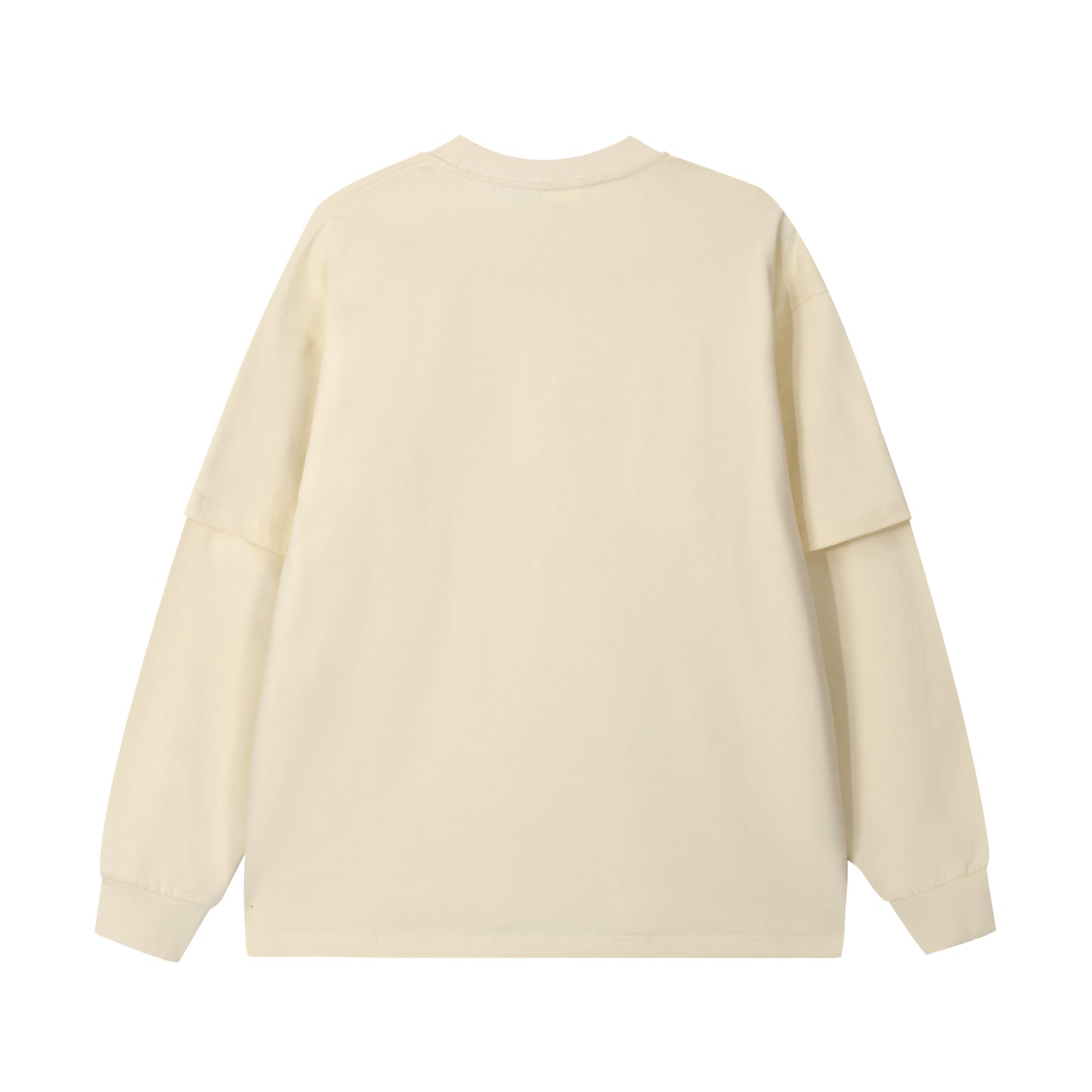 Heavy 300gsm Oversized Fake Long Sleeve Tee - Adult