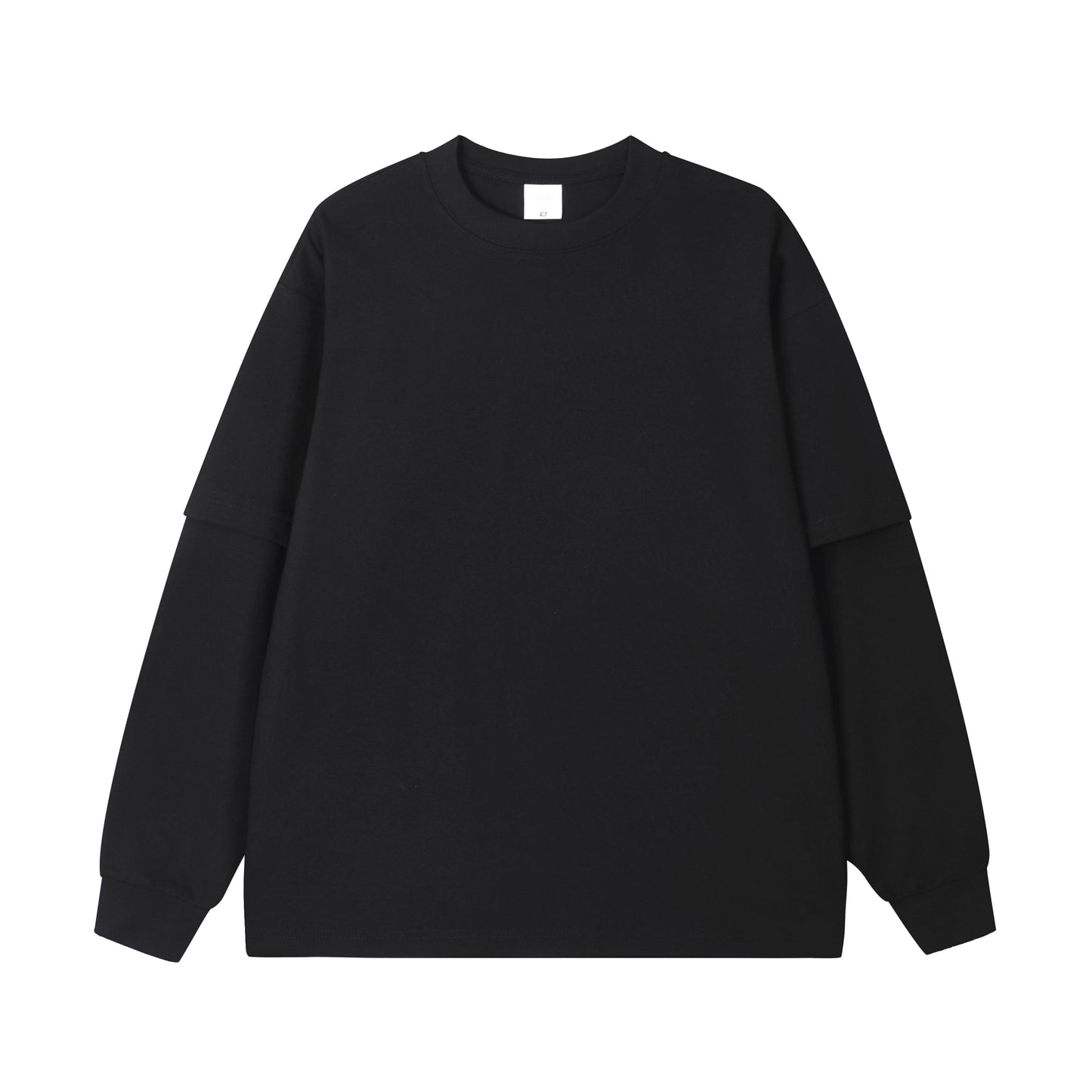 Heavy 300gsm Oversized Fake Long Sleeve Tee - Adult