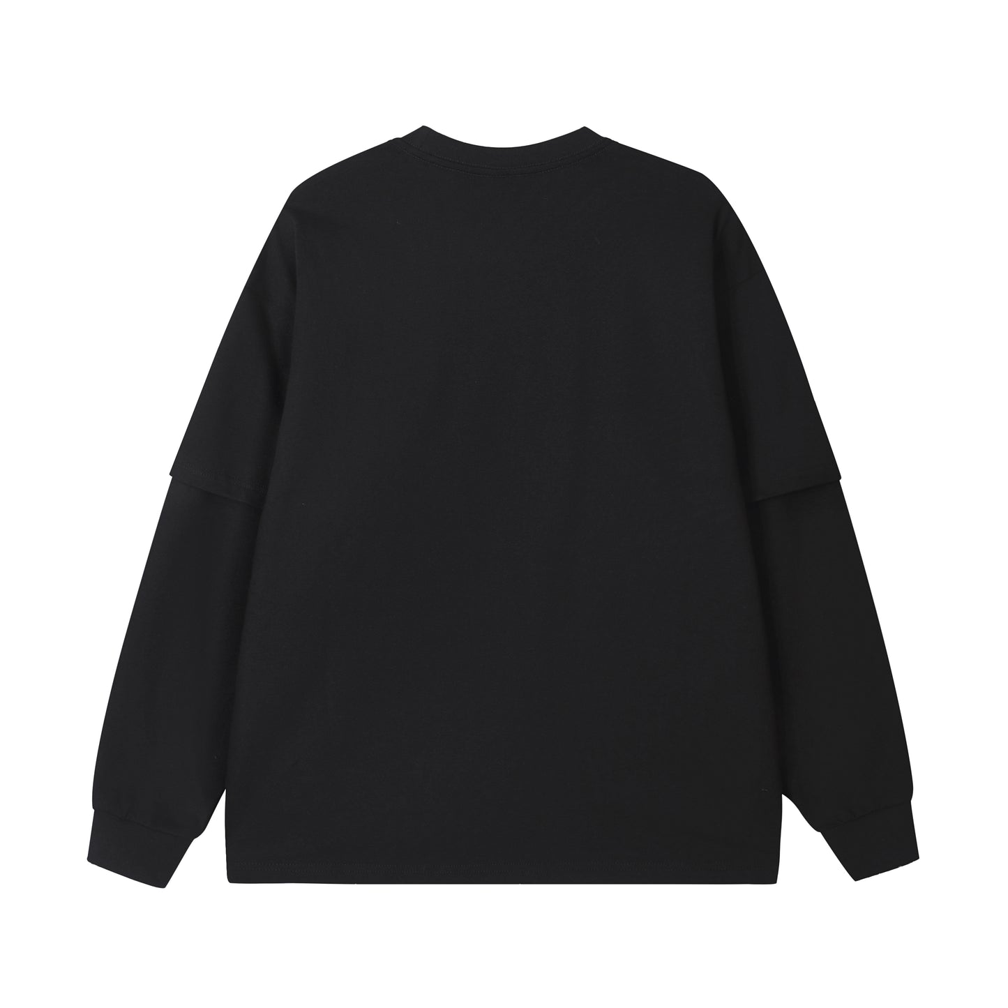 Heavy 300gsm Oversized Fake Long Sleeve Tee - Adult