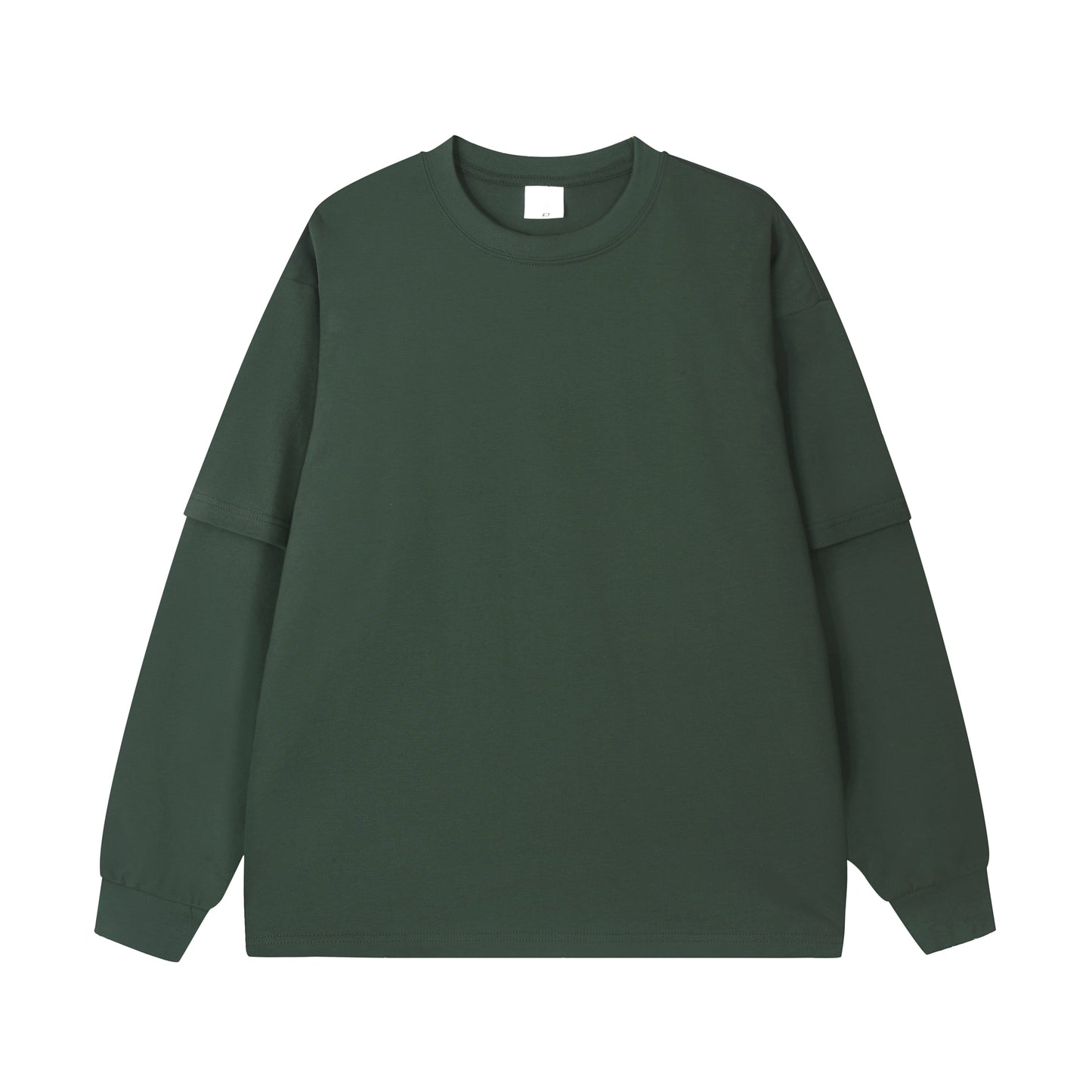 Heavy 300gsm Oversized Fake Long Sleeve Tee - Adult