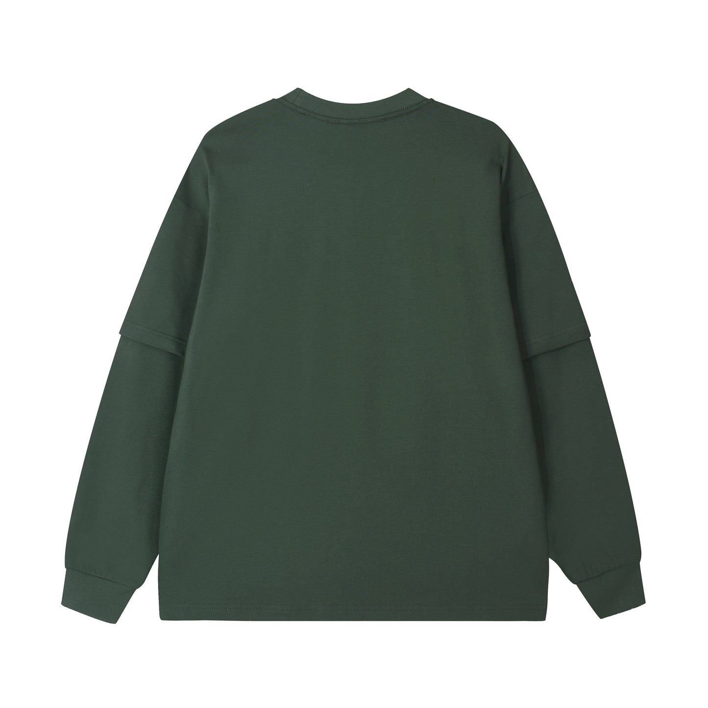 Heavy 300gsm Oversized Fake Long Sleeve Tee - Adult