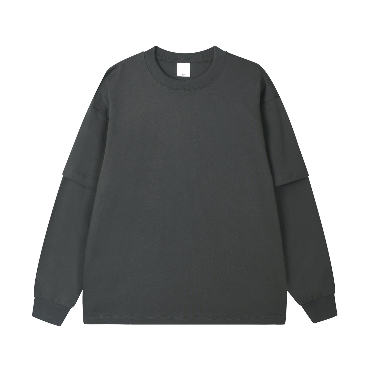 Heavy 300gsm Oversized Fake Long Sleeve Tee - Adult