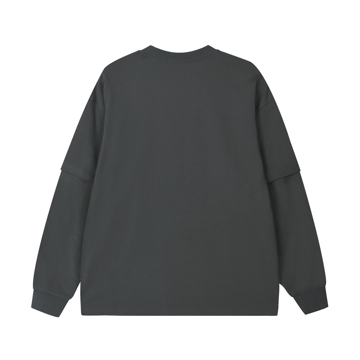 Heavy 300gsm Oversized Fake Long Sleeve Tee - Adult