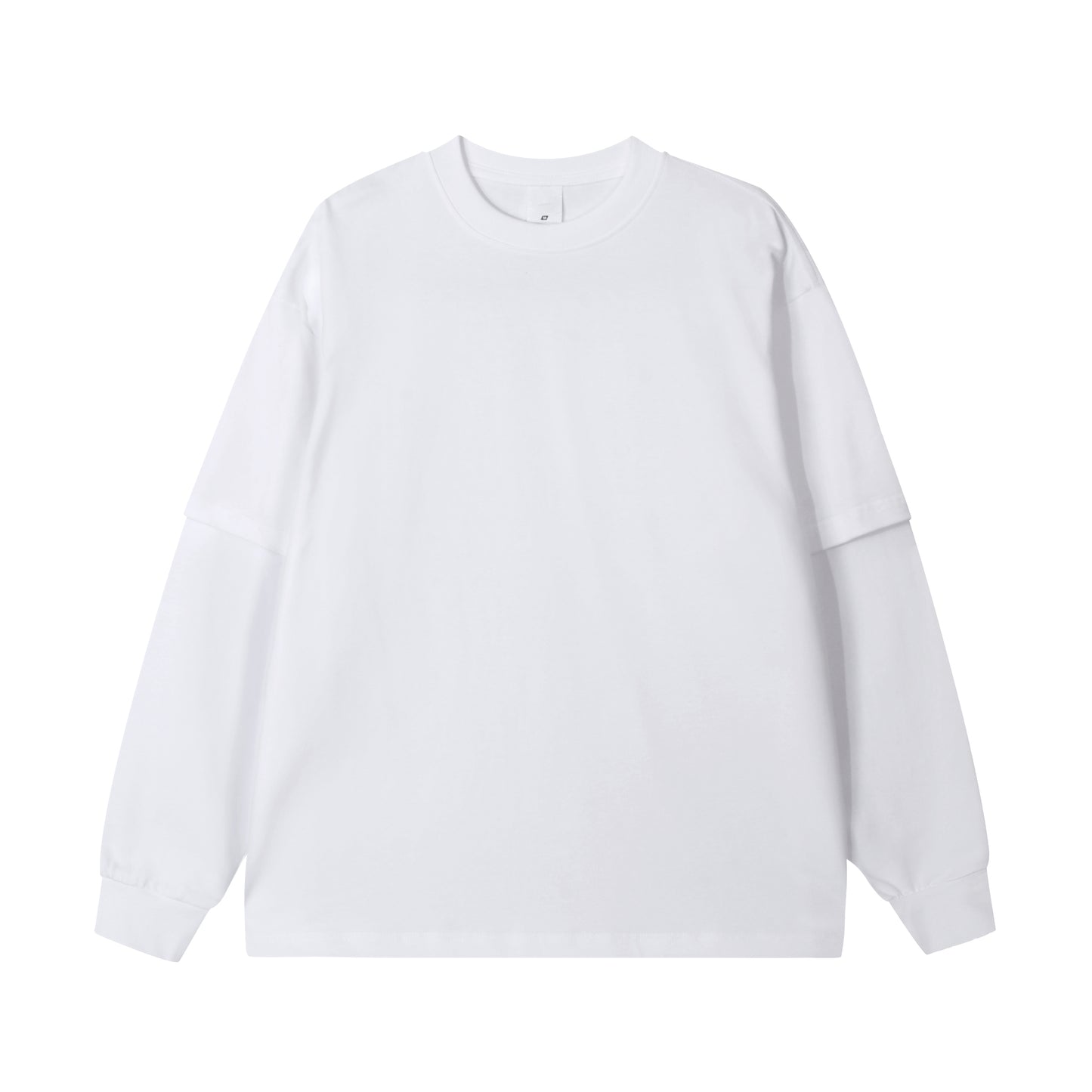 Heavy 300gsm Oversized Fake Long Sleeve Tee - Adult
