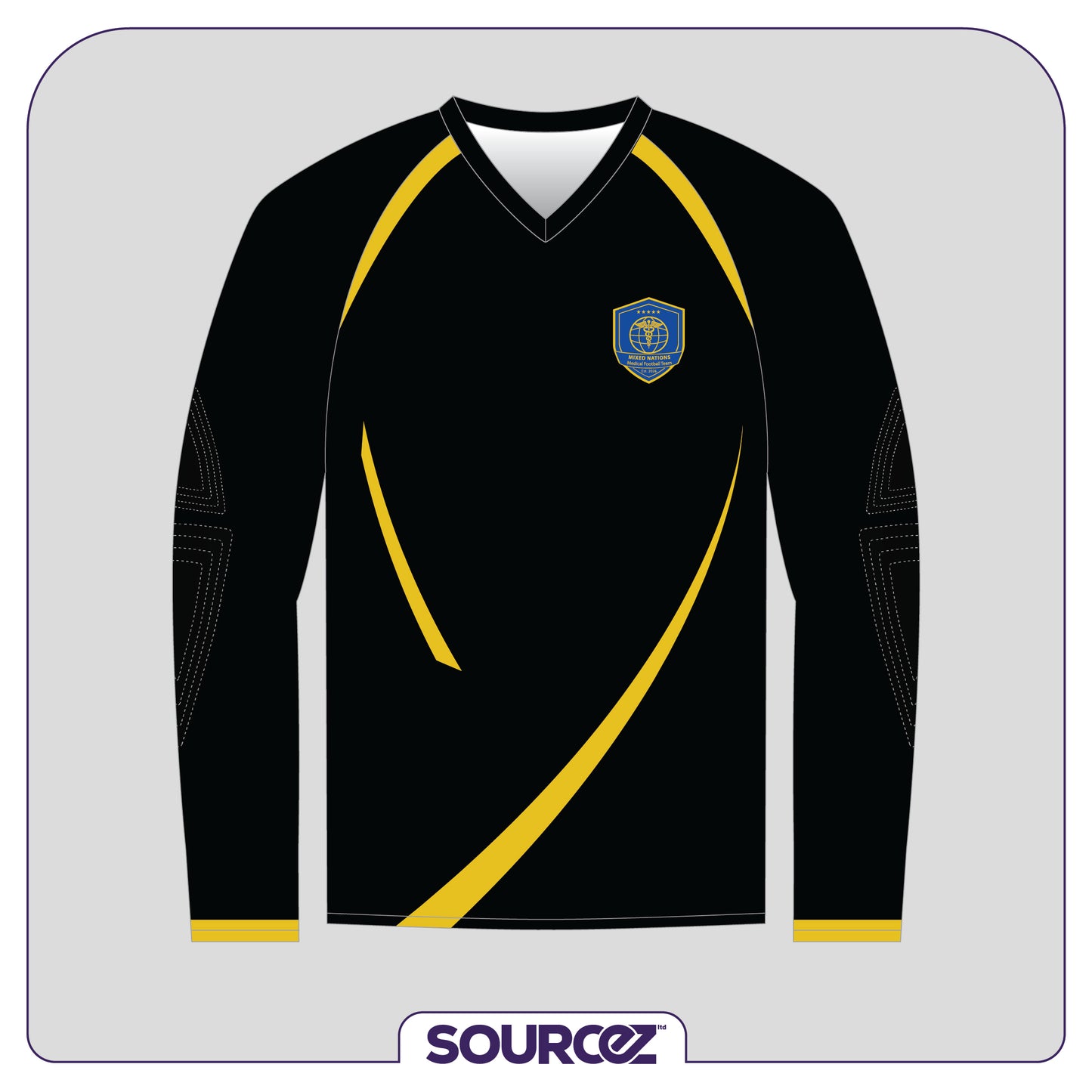 Euro Doctors Black Gold Longsleeve Goalie Top