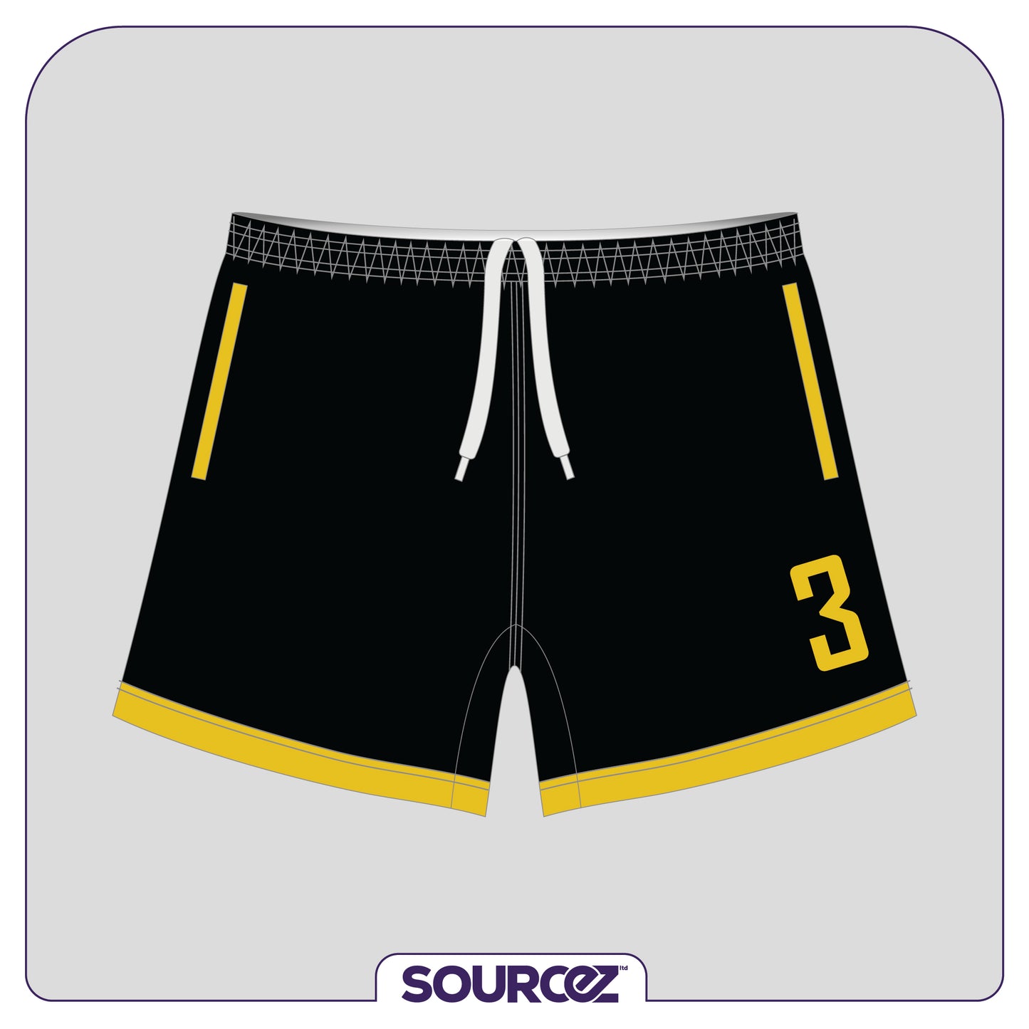 Euro Doctors Black Gold Classic Playing Shorts
