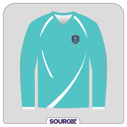 Euro Doctors Teal White Longsleeve Goalie Top