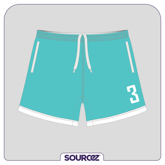 Euro Doctors Teal White Classic Playing Shorts