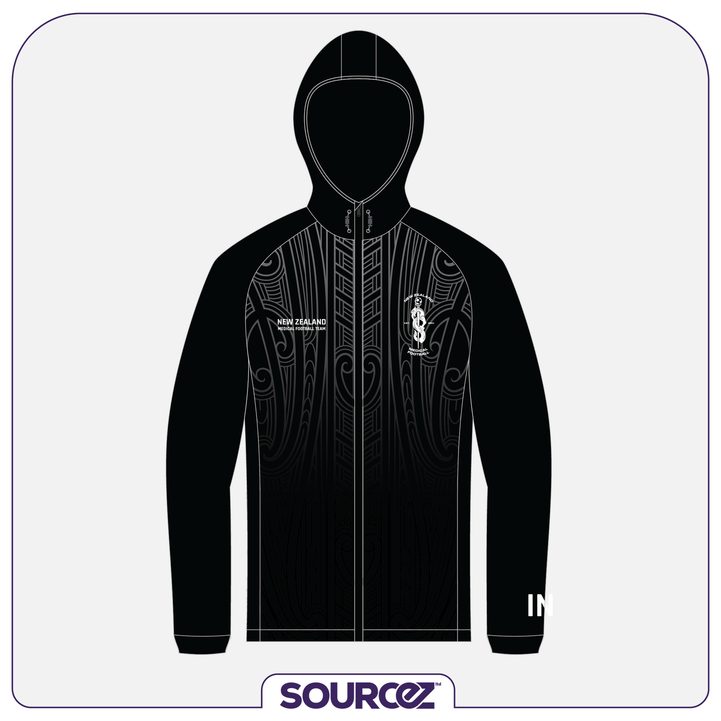 NZ Medical Football Off-Field Rain Jacket - Fleece Lined