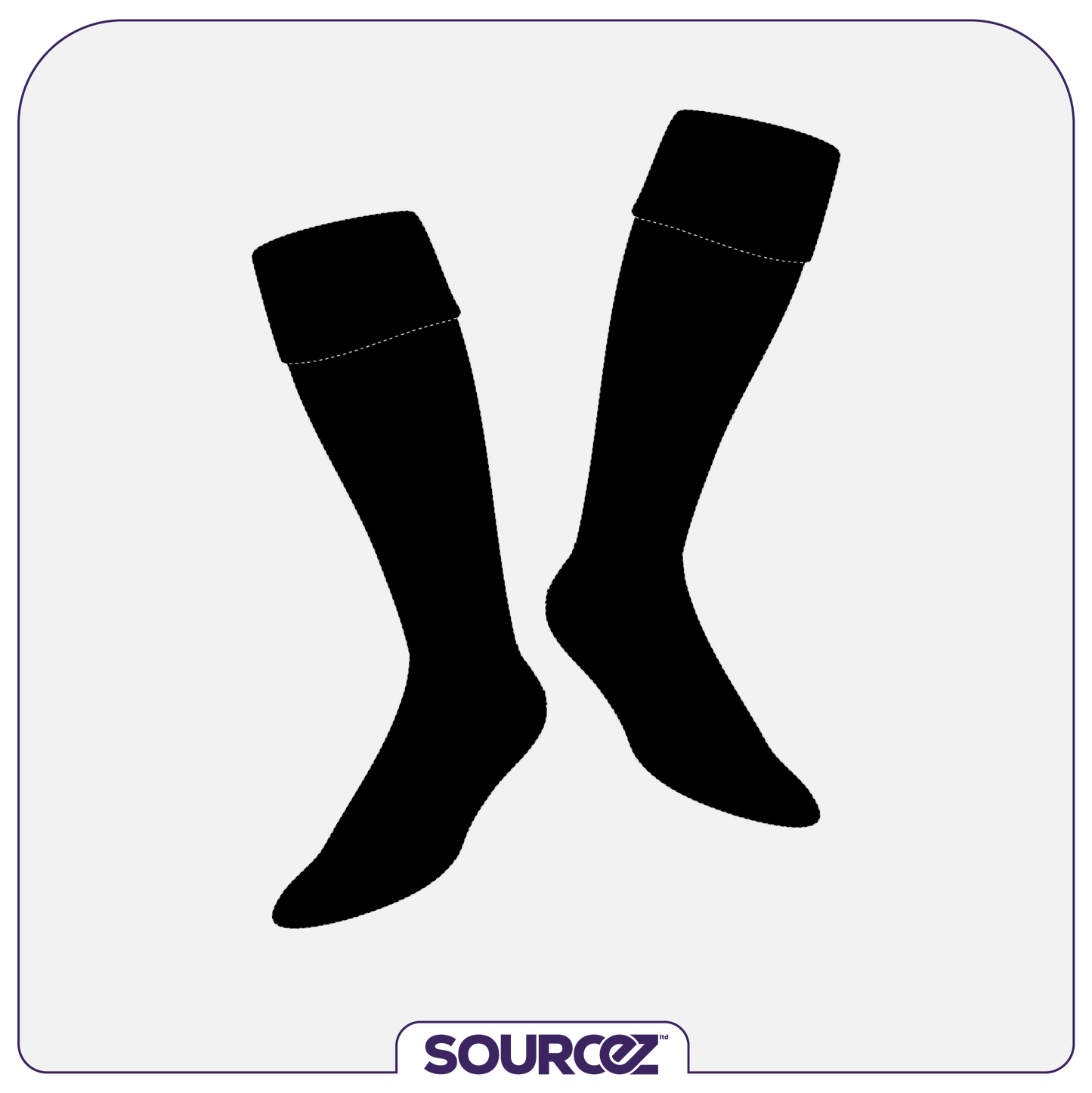 NZ Medical Football Black Playing Socks