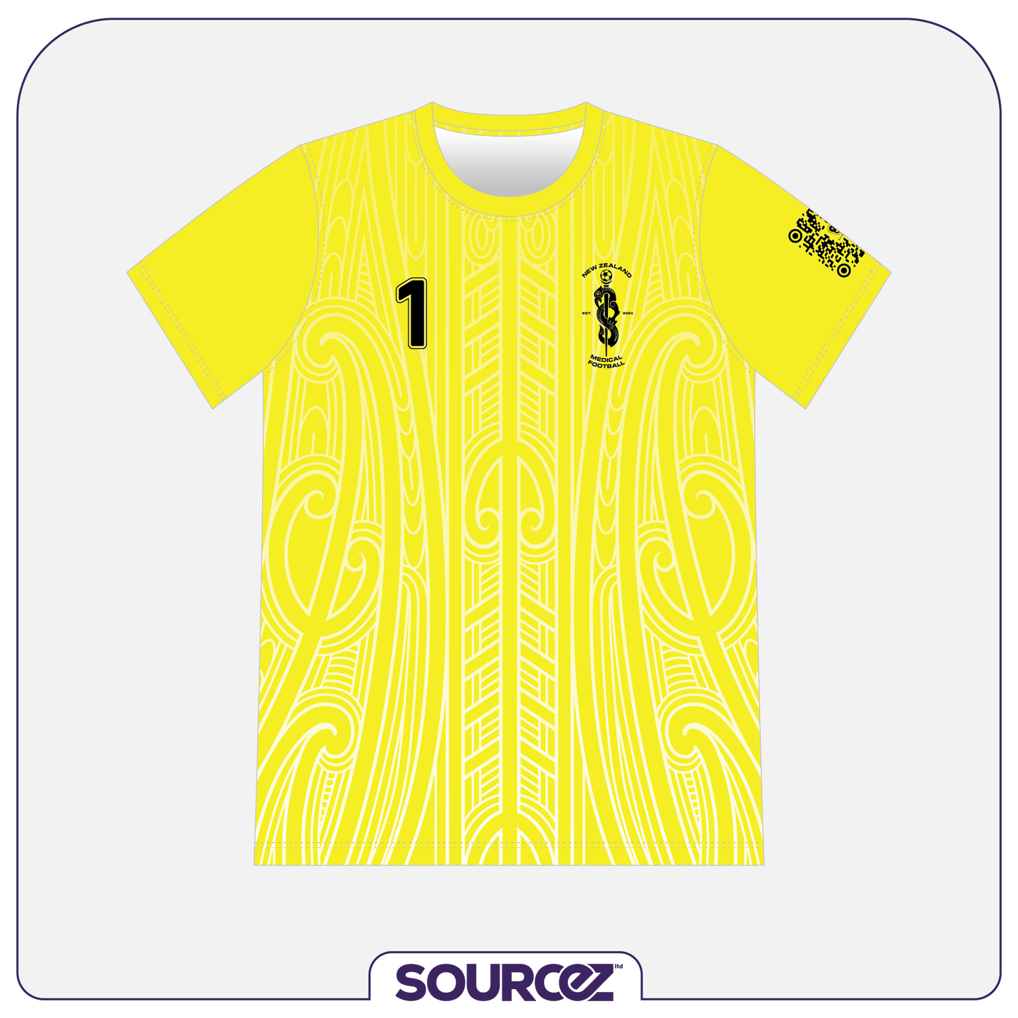 NZ Medical Football Yellow Goalie Classic Playing Top