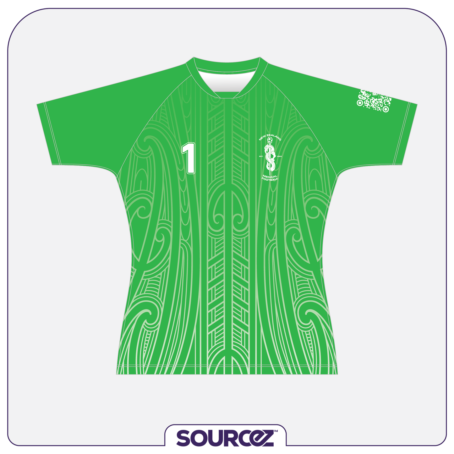 NZ Medical Football Green Goalie Classic Playing Top