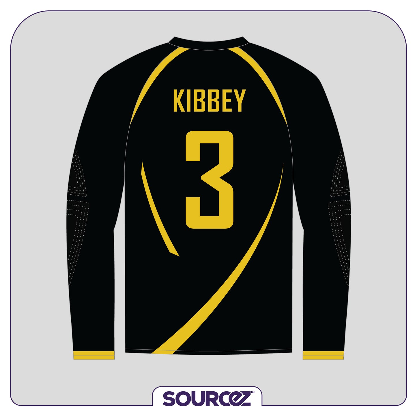 Euro Doctors Black Gold Longsleeve Goalie Top