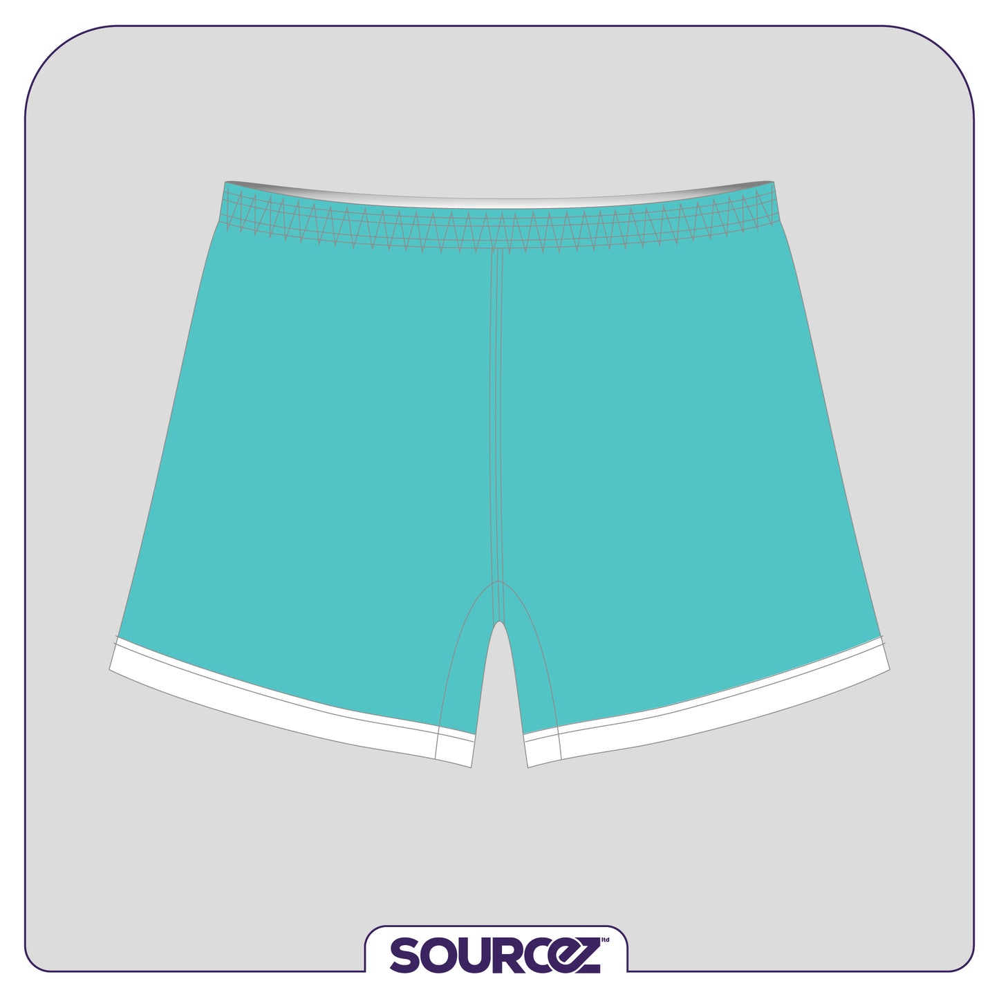 Euro Doctors Teal White Classic Playing Shorts