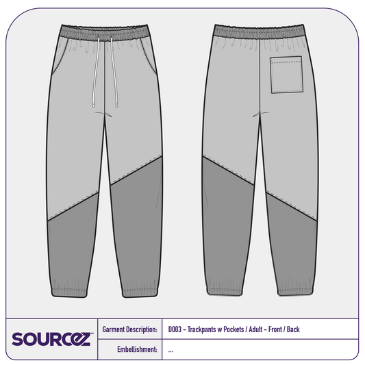 D003 - Trackpants w Pockets / Adult
