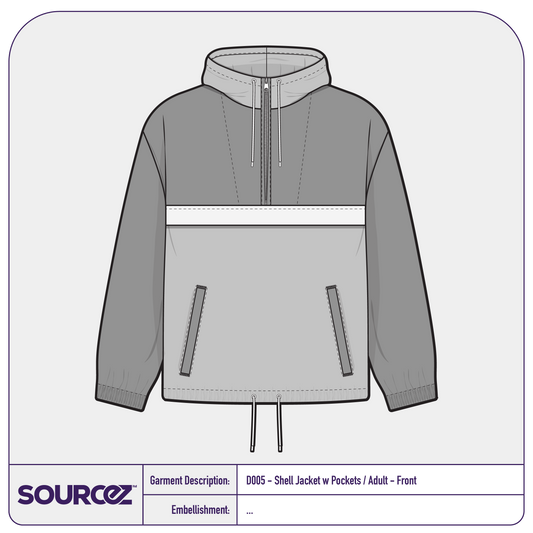 D005 - Shell Jacket w Pockets / Adult
