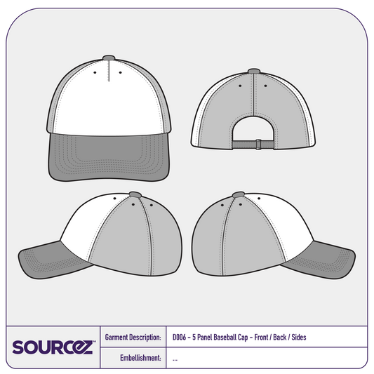 D006 - 5 Panel Baseball Cap