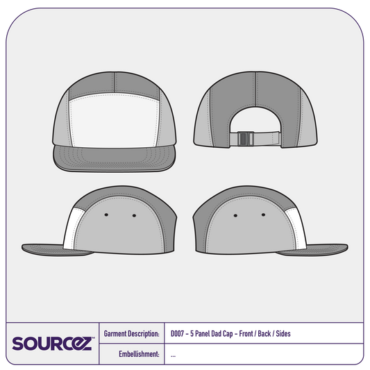 D007 - 5 Panel Dad Cap