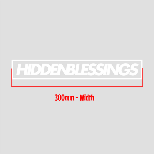 Hidden Blessings - "Hidden Blessings" Logo - 300mm W SupaColour (Pricing incl Setup cost)
