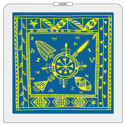 Cora-allan Twiss Blue Single Sided Bandana 570mm x 570mm / Unisex
