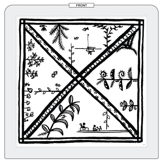 Cora-allan Twiss White Single Sided Bandana 570mm x 570mm / Unisex
