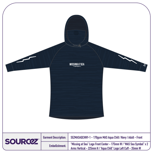 Missing at Sea Aqua Chill Long Sleeve - Adult / Navy