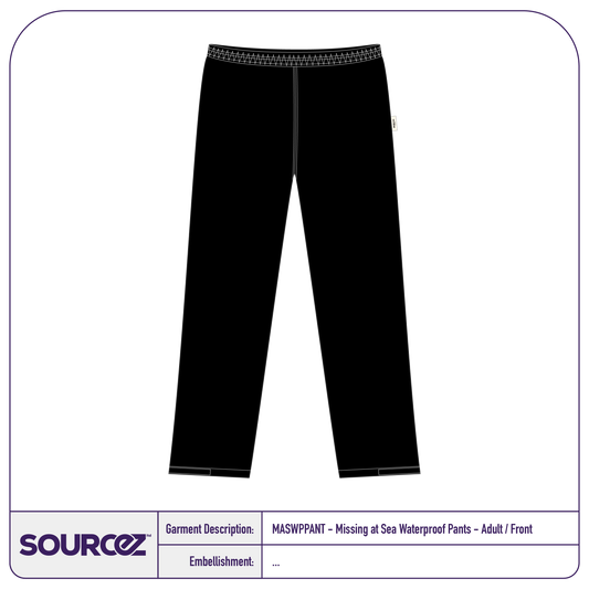 Missing at Sea Waterproof Pants - Adult