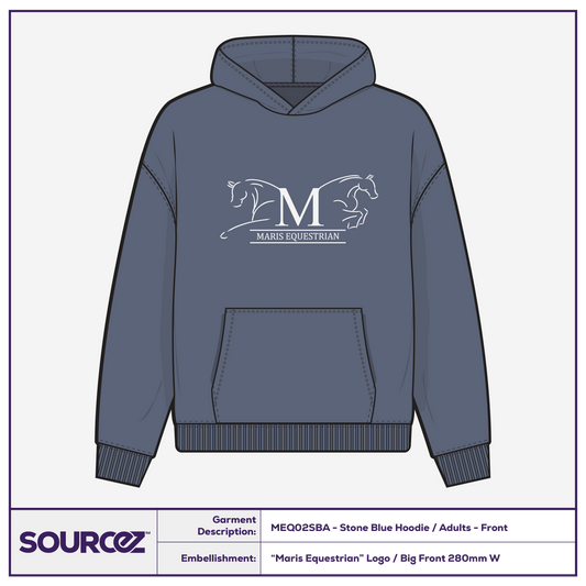 Maris Equestrian Stone Blue Hoodie / Adults