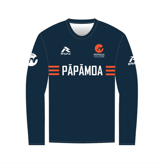 Papamoa College BBall Warm Up Longsleeve Set.S Tee Rnd Neck / Adult