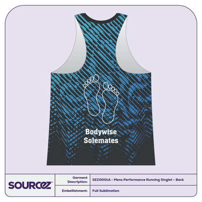 Bodywise Mens Performance Running Singlet