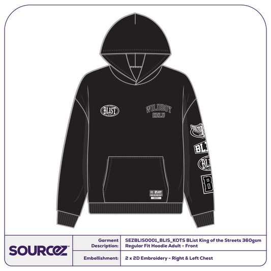 BList King of the Streets 360gsm Regular Fit Hoodie / Adult