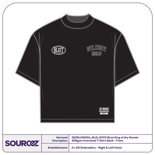BList King of the Streets 305gsm Oversized T-Shirt - Adult