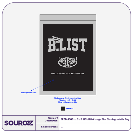 BList Detailings Large Size Zip Lock Poly Bag
