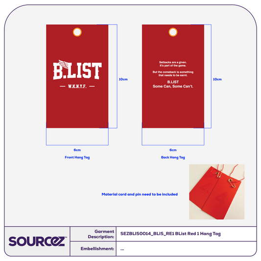 BList Detailings Red 1 Hang Tag