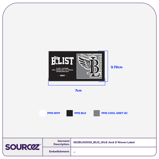 BList Detailings Jock 2 Woven Label