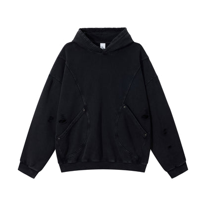 Medium 340gsm Oversized Cotton Hoodie - Adult