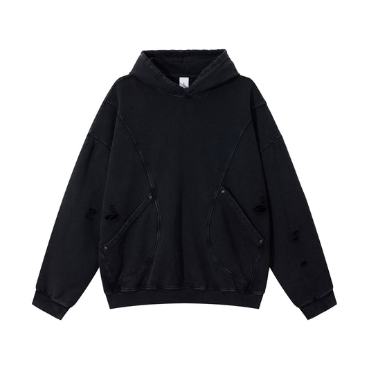 Medium 340gsm Oversized Cotton Hoodie - Adult