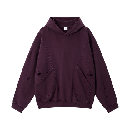Medium 340gsm Oversized Cotton Hoodie - Adult