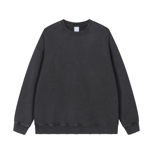 Heavy 400gsm Stone Wash Terry Crewneck - Adult