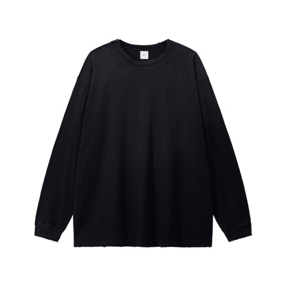 Medium 275gsm Distressed Loose Hem Crewneck T-Shirt - Adult