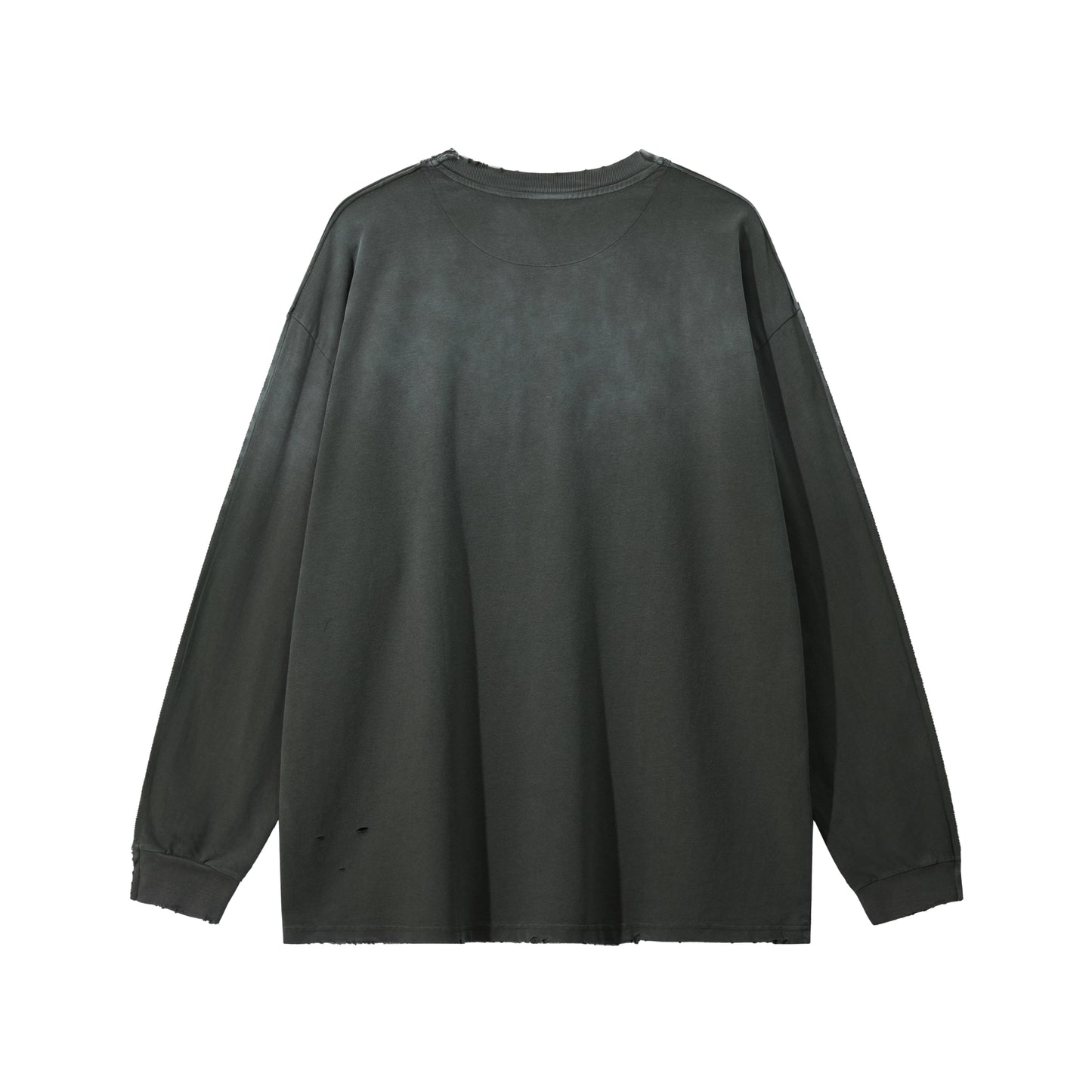 Medium 275gsm Distressed Loose Hem Crewneck T-Shirt - Adult