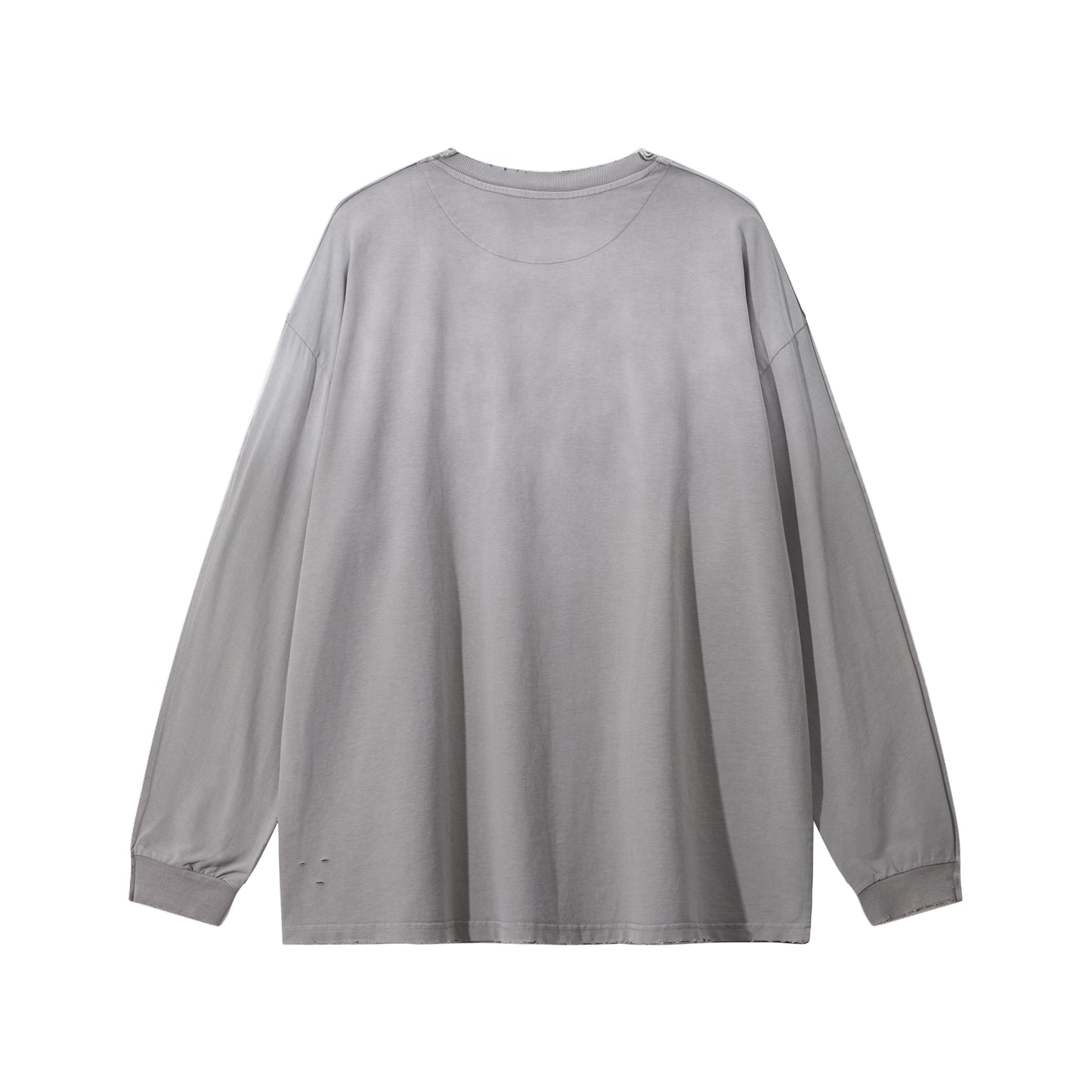 Medium 275gsm Distressed Loose Hem Crewneck T-Shirt - Adult