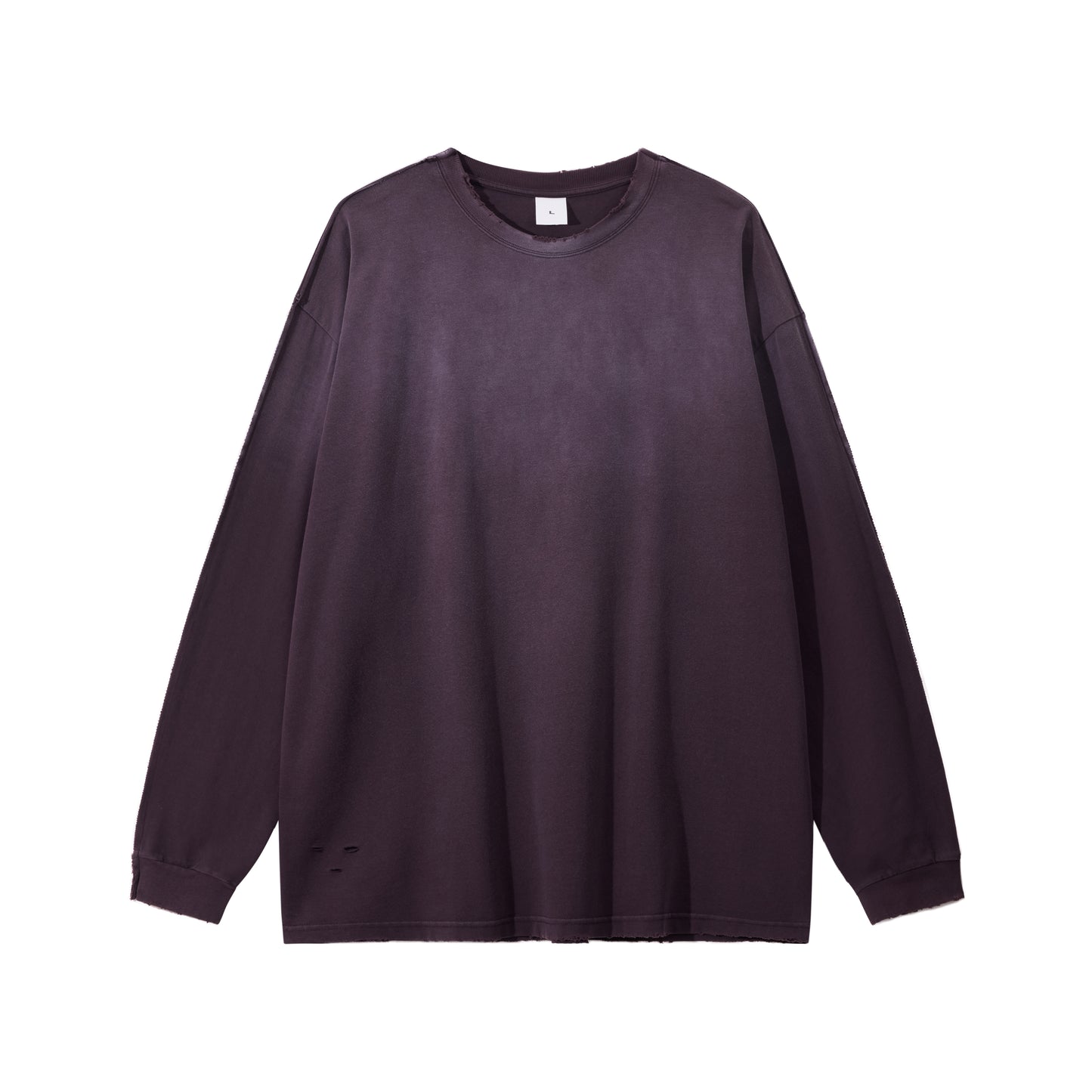 Medium 275gsm Distressed Loose Hem Crewneck T-Shirt - Adult