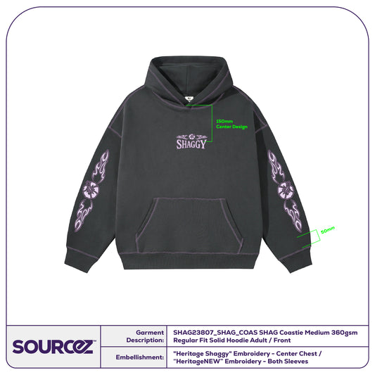 Coastie Medium 360gsm Regular Fit Solid Hoodie - Adult