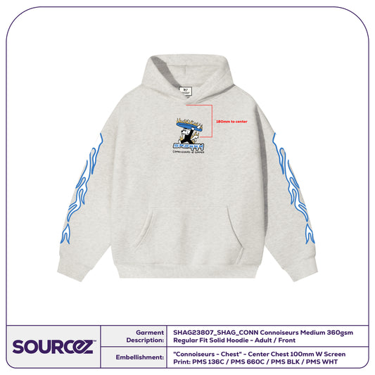 Connoiseurs Medium 360gsm Regular Fit Solid Hoodie - Adult