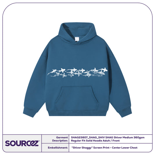Shiver Medium 360gsm Regular Fit Solid Hoodie - Adult
