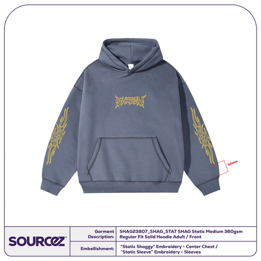Static Medium 360gsm Regular Fit Solid Hoodie - Adult
